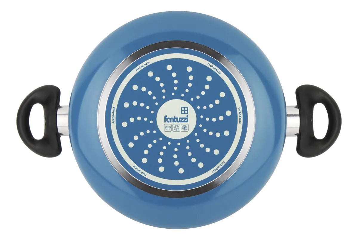 Batería De Cocina De Aluminio 6 Piezas Azul Gourmet Fantuzzi Azul