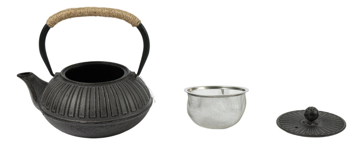 Tetera 1000 Ml Hierro Asiática Con Filtro Acero