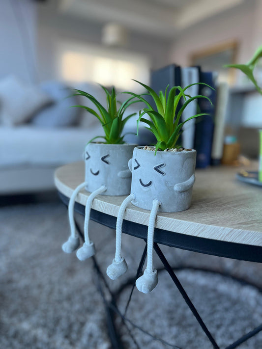 Macetero Kawai Con Patitas Y Cara