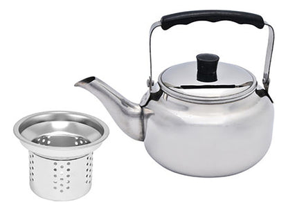 Tetera De Acero Inoxidable Con Filtro 900 Ml Marca Vitta Cromo