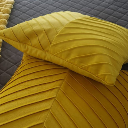 Funda Cojin Amarilla Lineas 43 X 40