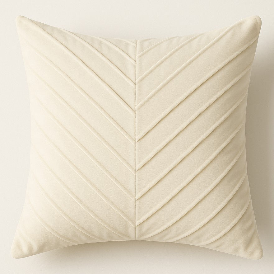 Funda Cojin Beige Lineas 43 X 40