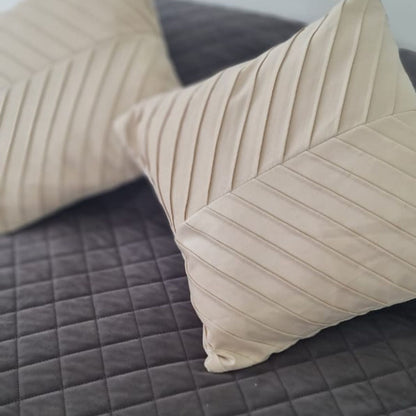 Funda Cojin Beige Lineas 43 X 40