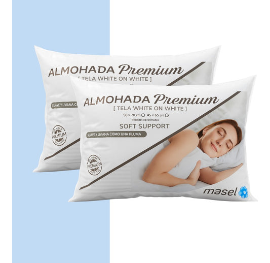 Set Almohada Microfibra Premium 50x70 Cm Masel