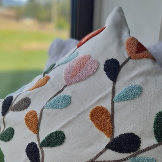 Funda Bordada Tulipan Rosa 45x42