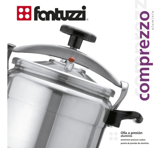 Olla A Presión Fantuzzi Comprezzo 8 Litros Color Gris
