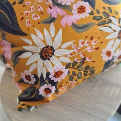 Funda Impresa Jardín Amarillo 45x42