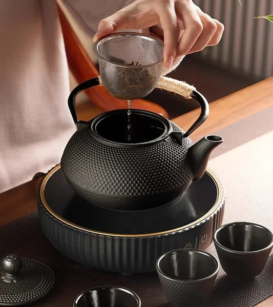 Tetera 1200 Ml Hierro  Asiática Con Filtro Acero