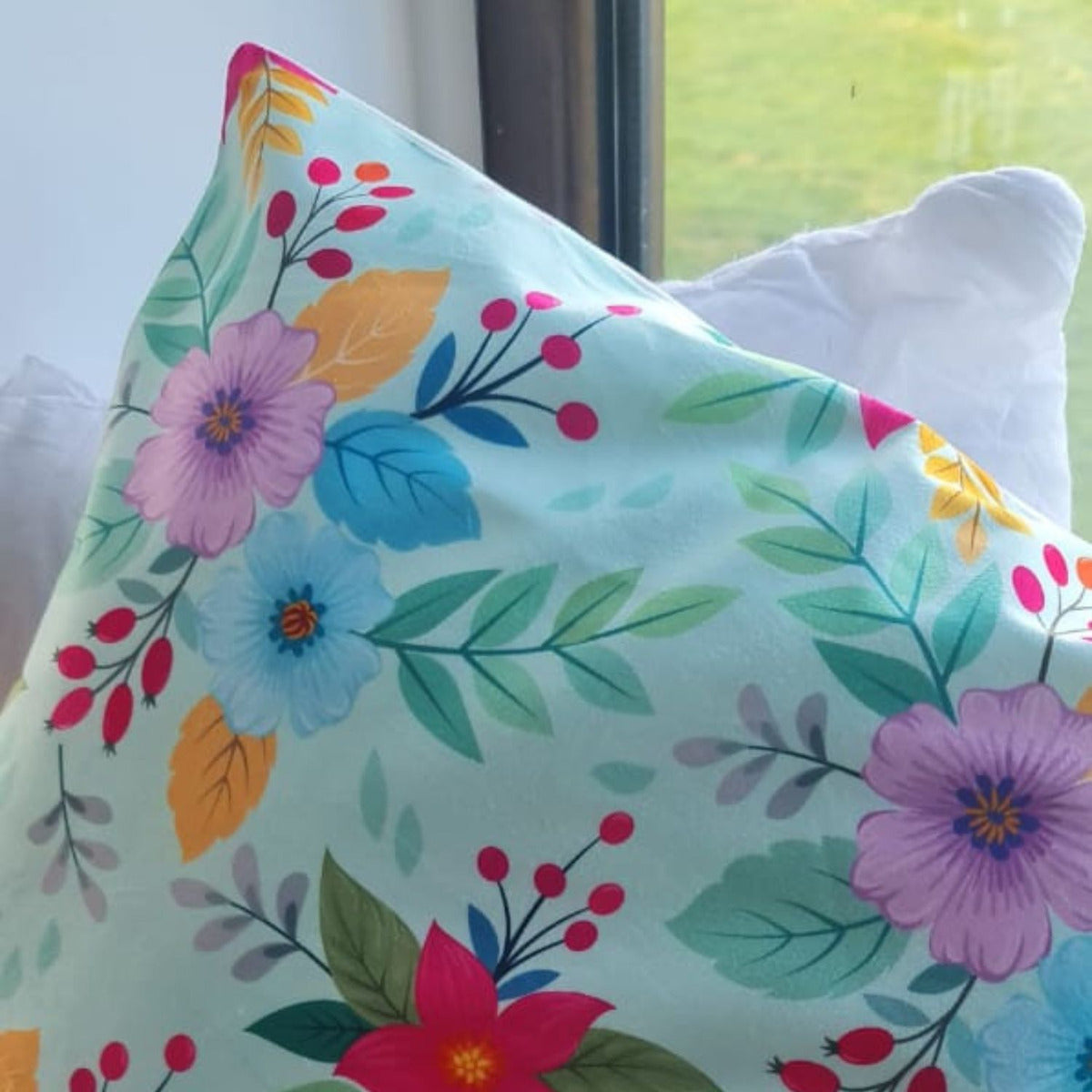 Funda Impresa Calipso Flor Rosa 45x42