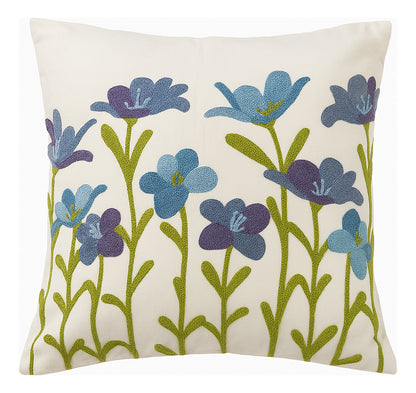 Funda Bordada Moradas Y Celeste Tuilipan 45x42