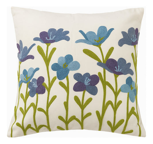 Funda Bordada Moradas Y Celeste Tuilipan 45x42