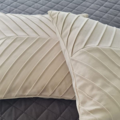 Funda Cojin Beige Lineas 43 X 40