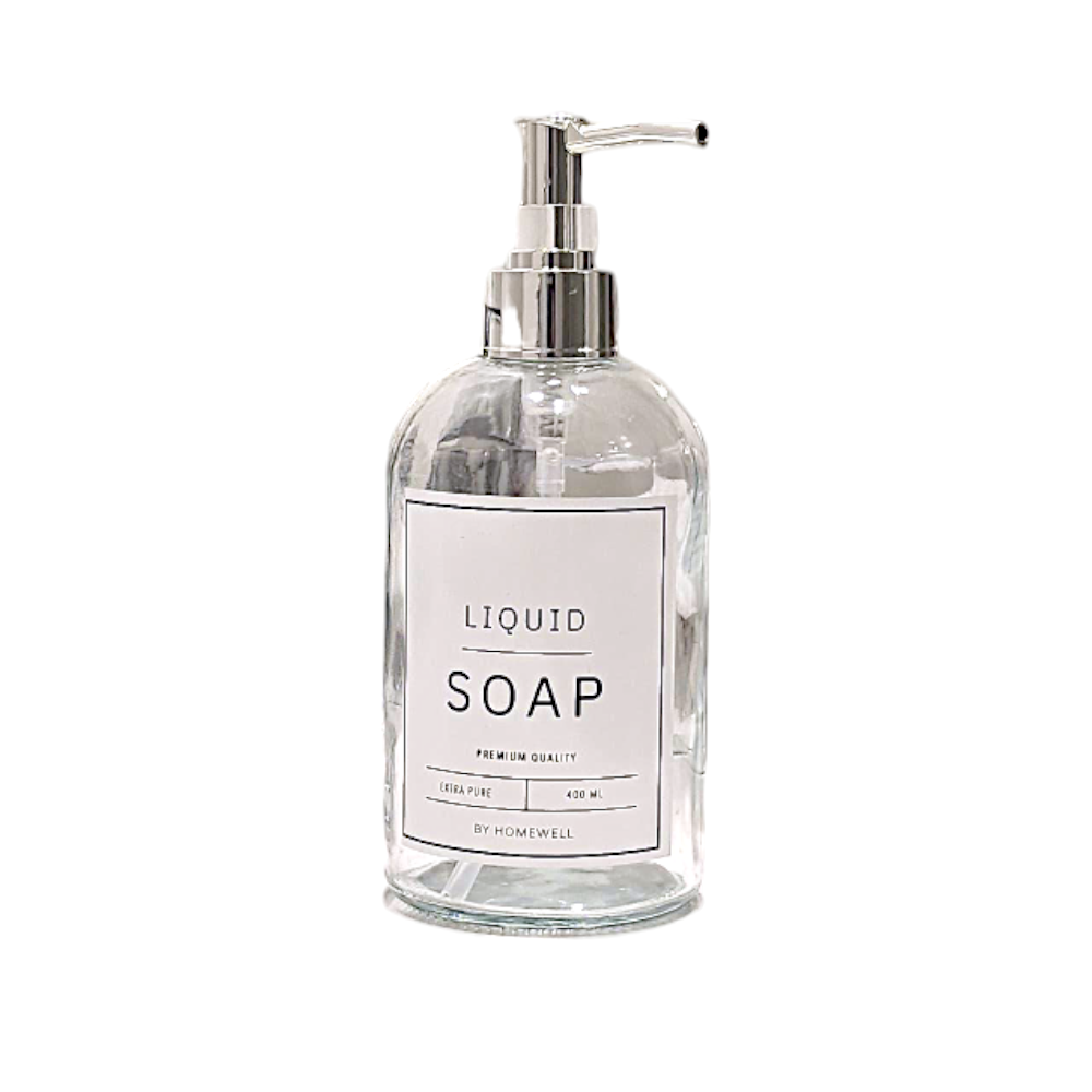 Dispensador de Jabón Vidrio Blanco 500ml