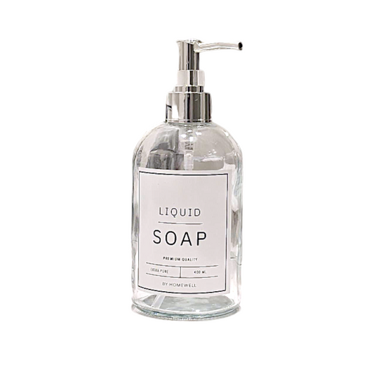 Dispensador de Jabón Vidrio Blanco 500ml