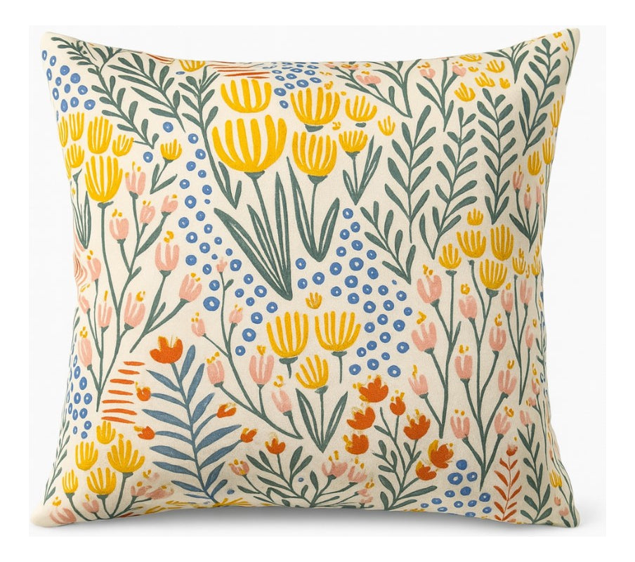 Funda Impresa Flor Tenedor Amarillo 45x42