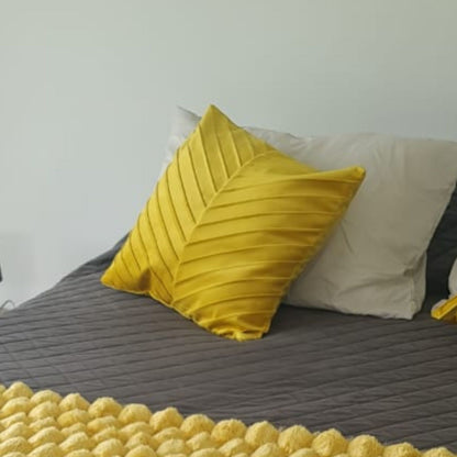 Funda Cojin Amarilla Lineas 43 X 40
