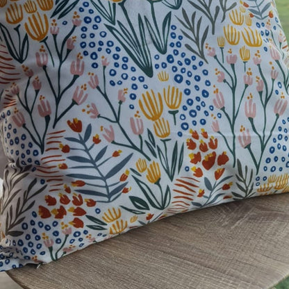 Funda Impresa Flor Tenedor Amarillo 45x42