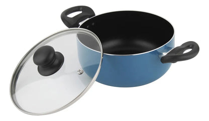 Batería De Cocina De Aluminio 6 Piezas Azul Gourmet Fantuzzi Azul